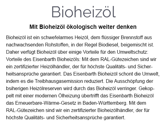 Bio Heizöl 